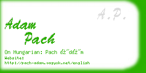 adam pach business card